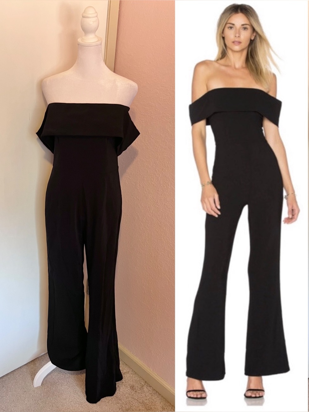 By The Way x Revolve Aubrey Off-Shoulder Black Jumpsuit